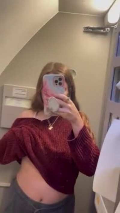 Titty [reveal] on the plane(: