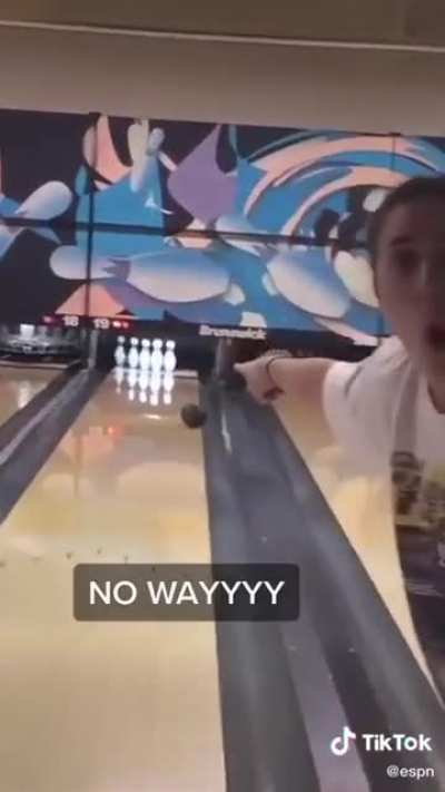 She hit all the pins
