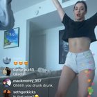 Drinking wine and shaking her ass on IG live
