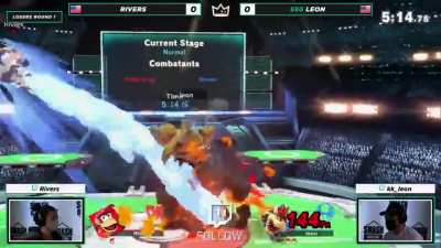 LeoN shows the POWER of Bowser with a sick sequence against Rivers! (SWT NA East Losers Round 1)
