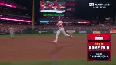 [Highlight] [Highlight] Alec Bohm hits a solo shot to make it 3-0 for the Phillies in the second inning!