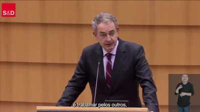 De José Rodríguez Zapatero, ex-presidente do governo espanhol, para Lula.