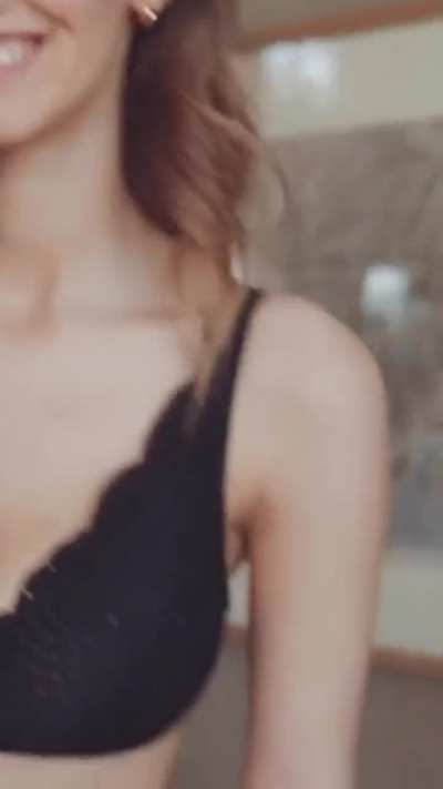 With black lingerie