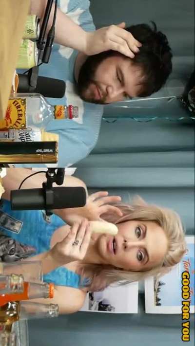 Blowing a banana