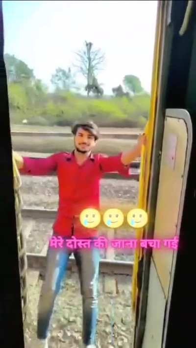 Taking a breeze off a train