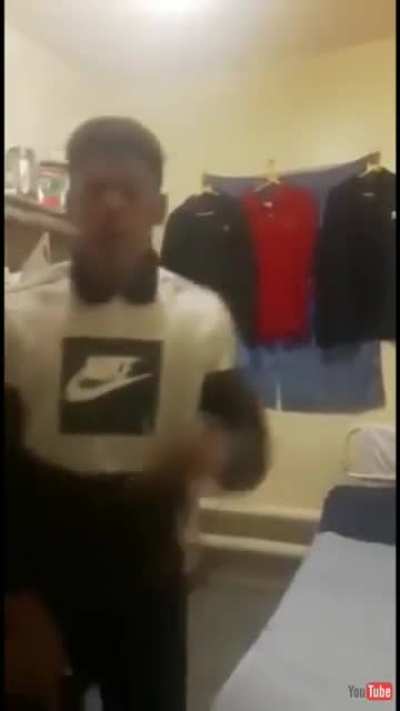 Prisoner spits some bars then gets triggered by his friend somehow?