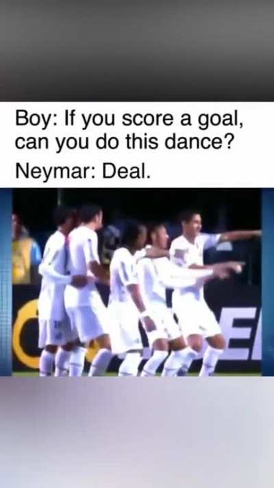 The kid that Neymar danced for replies back to him, now cancer free.