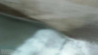 Large wave flume at a wave research lab