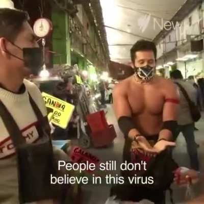 Getting caught without mask, lol! Can't even fight them!!