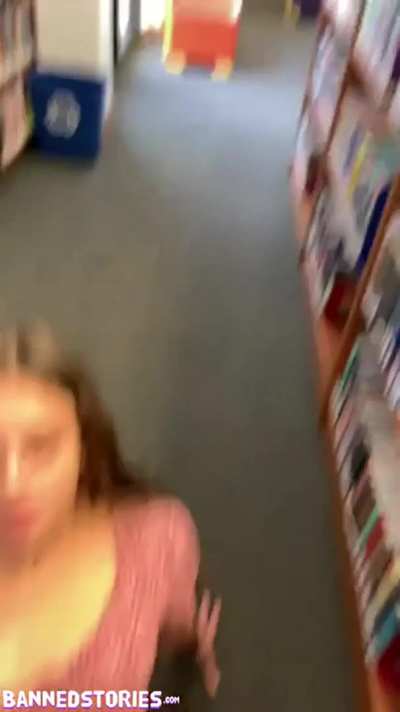 Ellie in the library