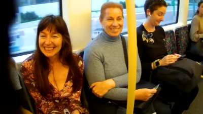 Laughter on a train