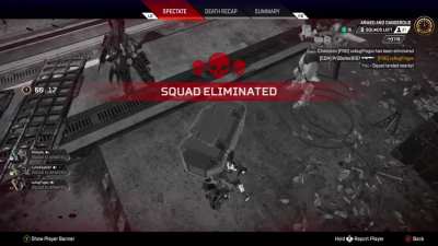 My buddy dropped right onto a team of three and hit this sick clip