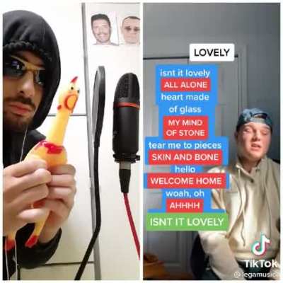 Singing Lovely as a popcorn duet