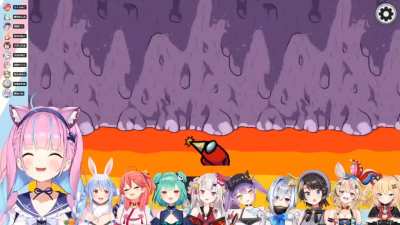 Aqua during the Among Us collab