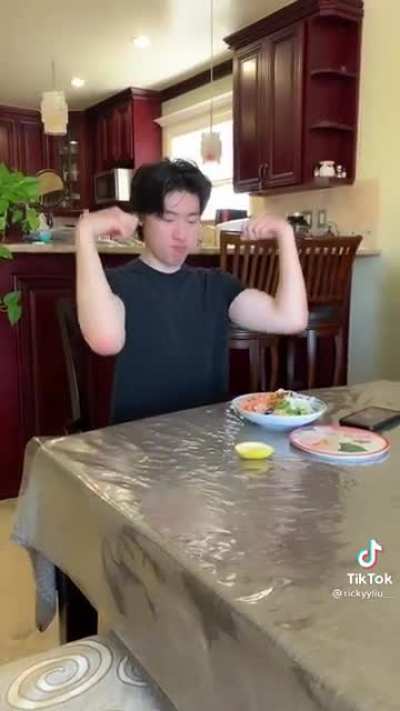 Put your hands into a fist