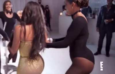 Kim and Khloe’s huge bootys