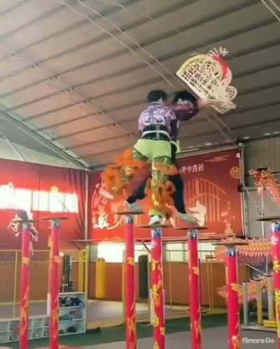 Lion dance practice