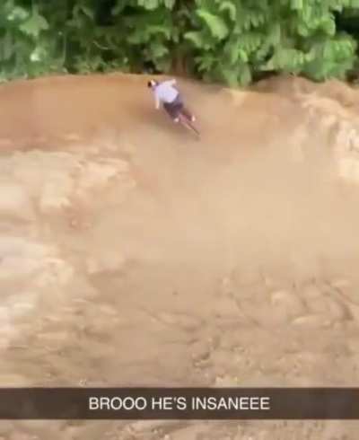 Damn. This cyclist with crazy skills (removed re-upload)