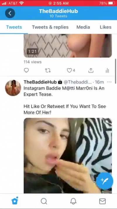 Instagram Baddie M@tti Marr0ni Loves Playing In The Shower! Twitt<wbr>er:@t<wbr>hebad<wbr>diehu<wbr>b