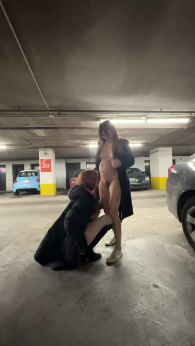 Just 2 girls in the parking lot