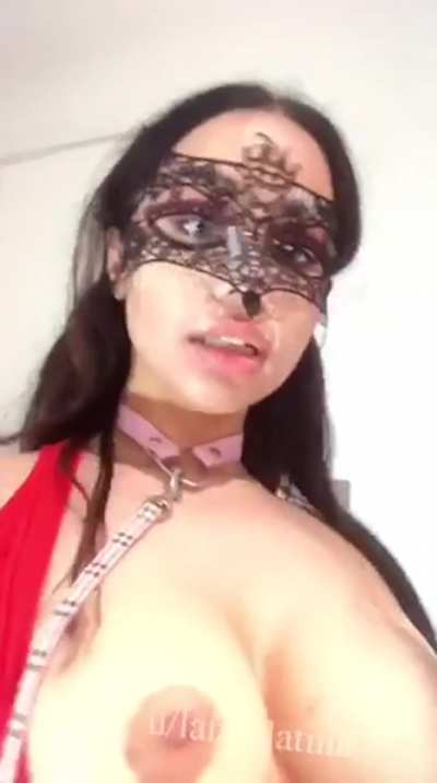 Big titties out and cummed on face, like a good fuck toy