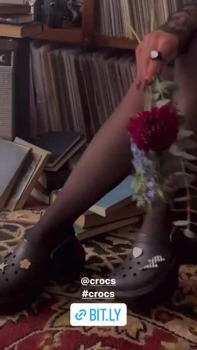 Rae’s legs (and crocs)