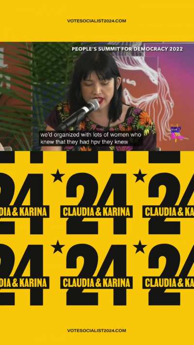 “We’d organized with lots of women who knew they had HPV…but they hadn’t been to the doctor in the last year and a half because they couldn’t afford to pay the hundred dollars…for the exam. In the richest country in the world. This is the cruelty of capit