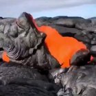 Lava breaking through