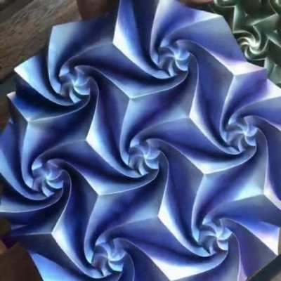 Origami. A single sheet of paper