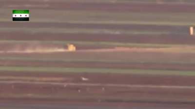 2016.11.20 Qabasin, E. Aleppo, footage of failed ISIS SVBIED attack (Destroyed by Turkish M60 Sabra tank)