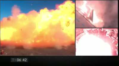 Failed landing and explosion of Starship SN8