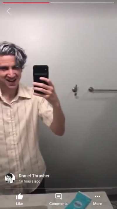 Daniel Thrasher is really excited about his new scar