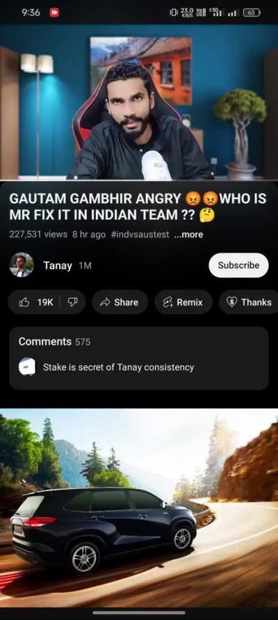 Hui Hui my comment got featured in tanay's video 