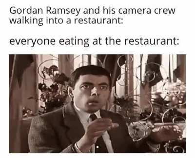 Oh shit, food's shit