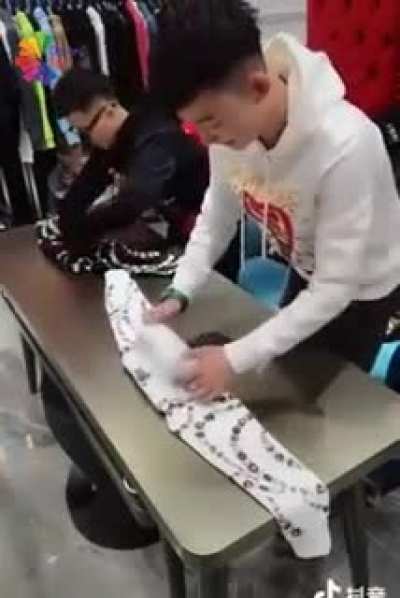 Folding clothes