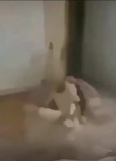 Runs into a wall