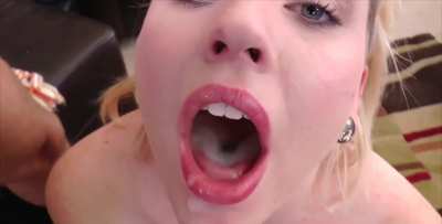 Miley Mae Swallowing Cum