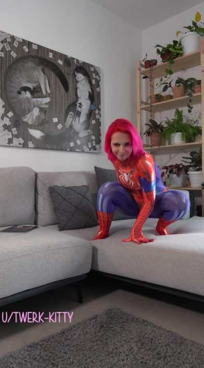 Spiderperson cosplay by Twerk Kitty, also basically what a day in my life looks like