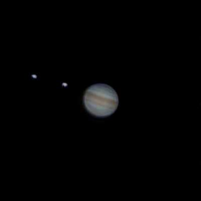Jupiter with its moons, 3 hours timelapse