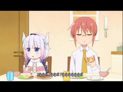 Kanna being too focused on TV