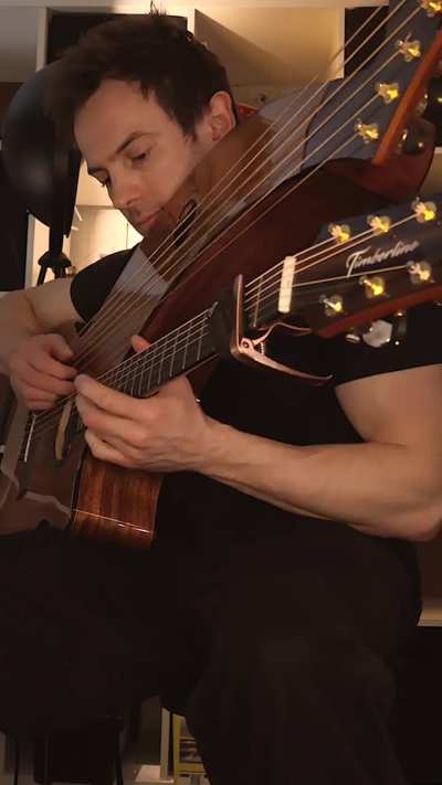 Sultans of Swing Solo and Bass on one Guitar