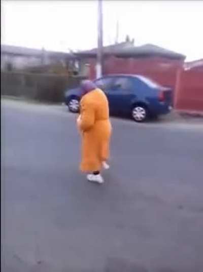 Piece of shit spins a elderly women