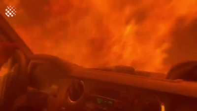 What it's like driving through a wildfire to escape it