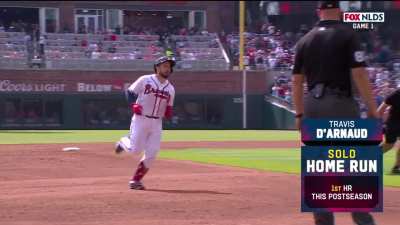 [Highlight] [Highlight] Travis d'Arnaud brings the Braves within one of the Phillies with a solo homer.