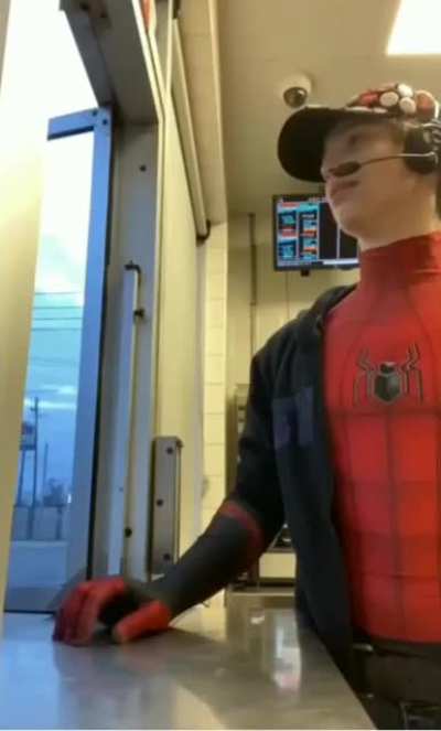 Spider man at work