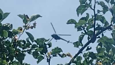 Footage of one of the Belarusian helicopters that crossed into Poland today.