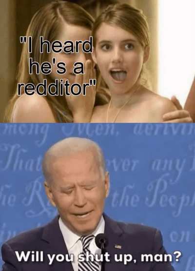 Reddit? That's means he's a virgin