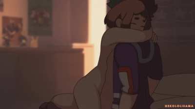 Izuku and uraraka