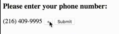 Bad UI: please enter your phone number