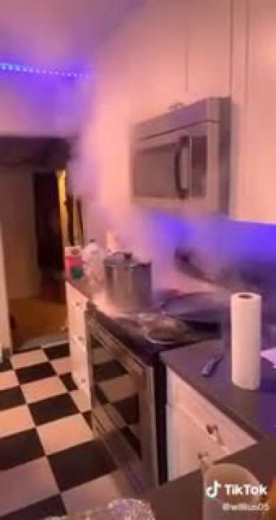 don’t spill alcohol on your stove
